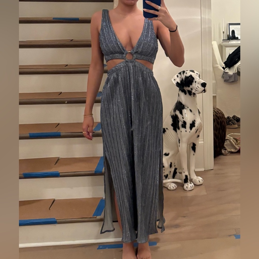 Elegant Gray Evening Dress